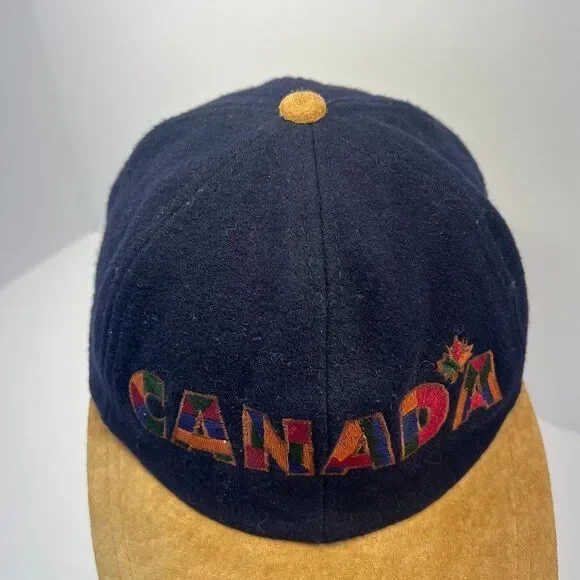 Vintage Canada Country Promotional Velvet StrapBack Trucker Hat Baseball Cap - Picture 5 of 8